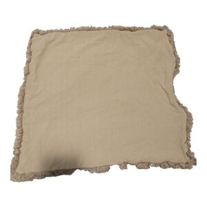 Fringed Tan Throw Cushion Covers. 6